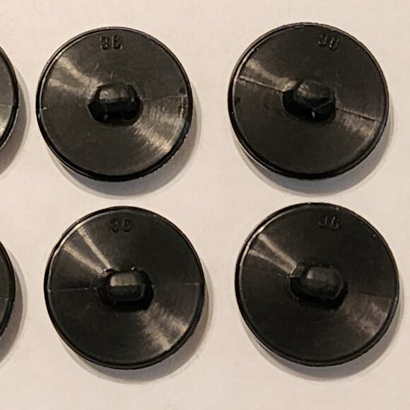 Antique/Vintage Lot of 8 Black Buttons Bakelite ? Casein ? Celloid ? Plastic ? - Picture 4 of 12